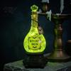 Magic Potion Bottle Night Light Halloween Witches Brew Glitter Light, Resin LED Up Atmospheric Lamp Jar Decor, Witch Tabletop for Party Home