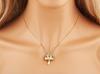 Nidin New Arrival Punk Mushroom Shape Sparkling Zircon Charm Pendant Necklace 4 Styles For Women Jewelry Birthday Party Gifts