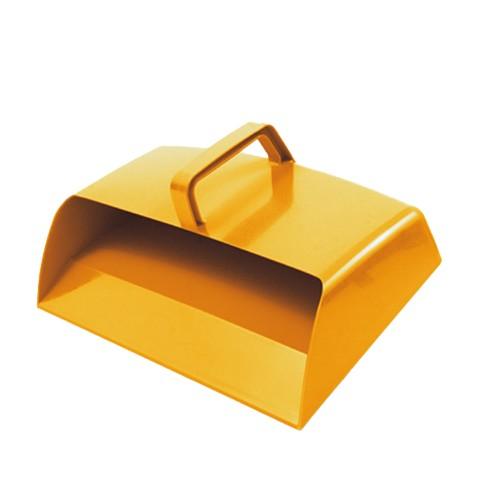 Plastic Hooded Dustpan Yellow