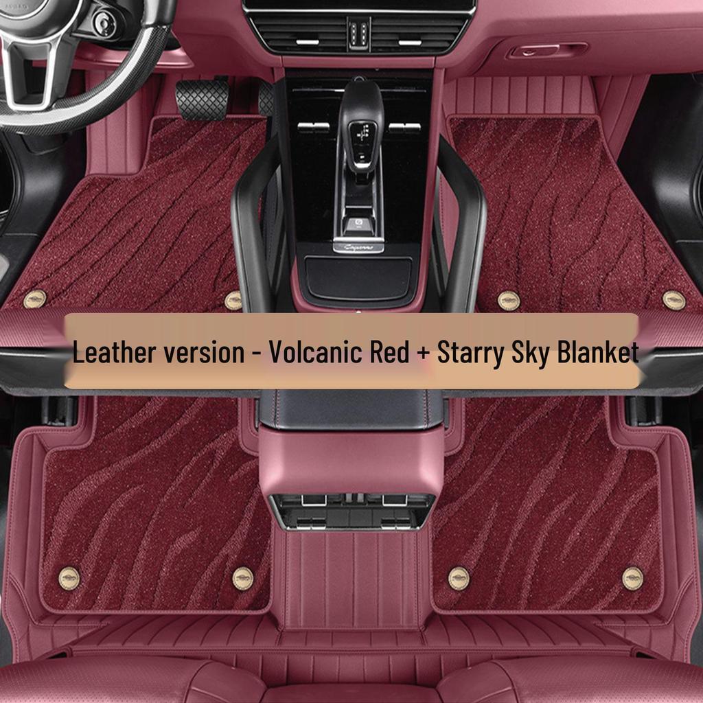 Custom-Fit Double-Layer Cowhide Floor Mats for Jike 001/007/009/X/7X/9X Vehicles
