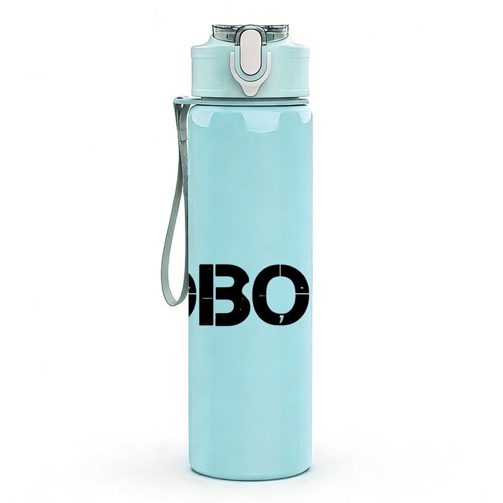 1PC I Am Nobody Simple Letter 750ml Color Plastic Sports Water Bottle Leakproof Flip Straw Lid Suitable for Sports Office Home Use