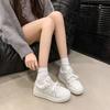 Internet Celebrity White Shoes Women's 2025 Spring and Autumn Explosion Niche Heightening Sports Board Shoes Versatile Casual Student Shoes Ins Tide