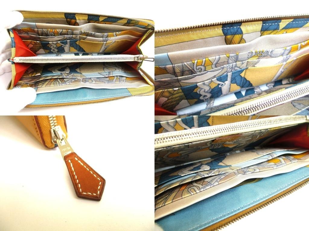 Оригинальный кошелек HERMES Sesami Veau Epson SILK'IN LINE с молнией по периметру Azap Long #b016 Открытая коробка