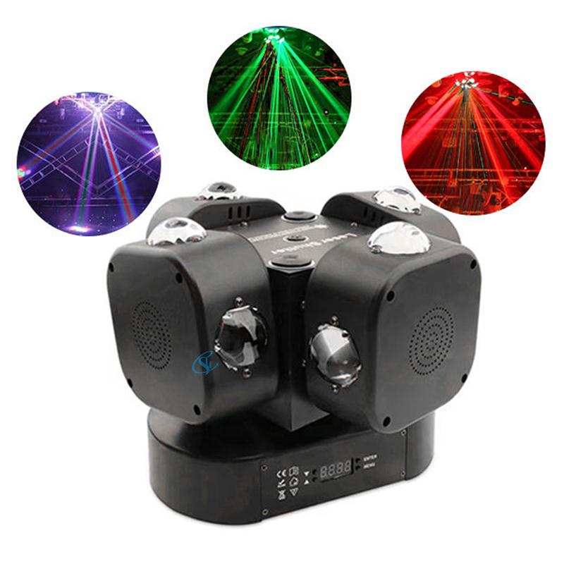New Arrival Rotating Laser Moving Head Beam Stage Colorful LED Four-arm Ambient LED Light DMX Control for DJ Disco Party