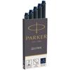 Parker Картридж Quink Оригинальный Импортный 1950385 Чернила, 5 шт., Сине-Черный, На водной основе, Продукт,