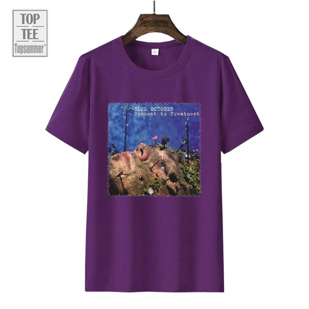Футболка «Согласие на лечение» с альбомом, синяя футболка «Октябрьский тур», женская уличная модная хлопковая футболка, топы унисекс, большие размеры