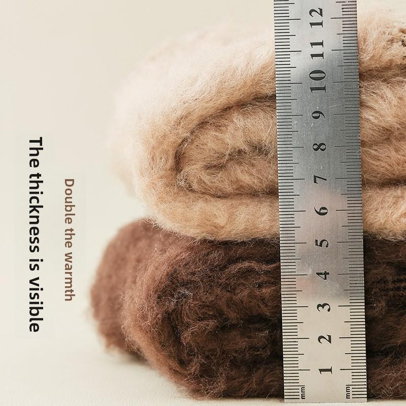 5 пар мужских осенне-зимних утолщенных ворсистых теплых носков средней длины из флиса