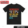 Introverted But Willing To Discuss Cats T-shirt Cats Funny Shirt Tshirts Edgy Urban Minimalist Top Aesthetic Hip Hop for Summer
