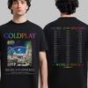 Футболка Coldplay London Music of The Spheres Tour 2025 На стадионе Уэмбли 22 23 Высококачественная роскошь Для мужчин и женщин Топ Y2k