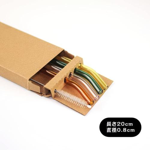 Glass Straws, Flexible Colored Straws, Glass Drinking Straws with Cleaning Brush, Transparent, Stylish Glass, Heat-Resistant, Safe, Non-Toxic, Durable