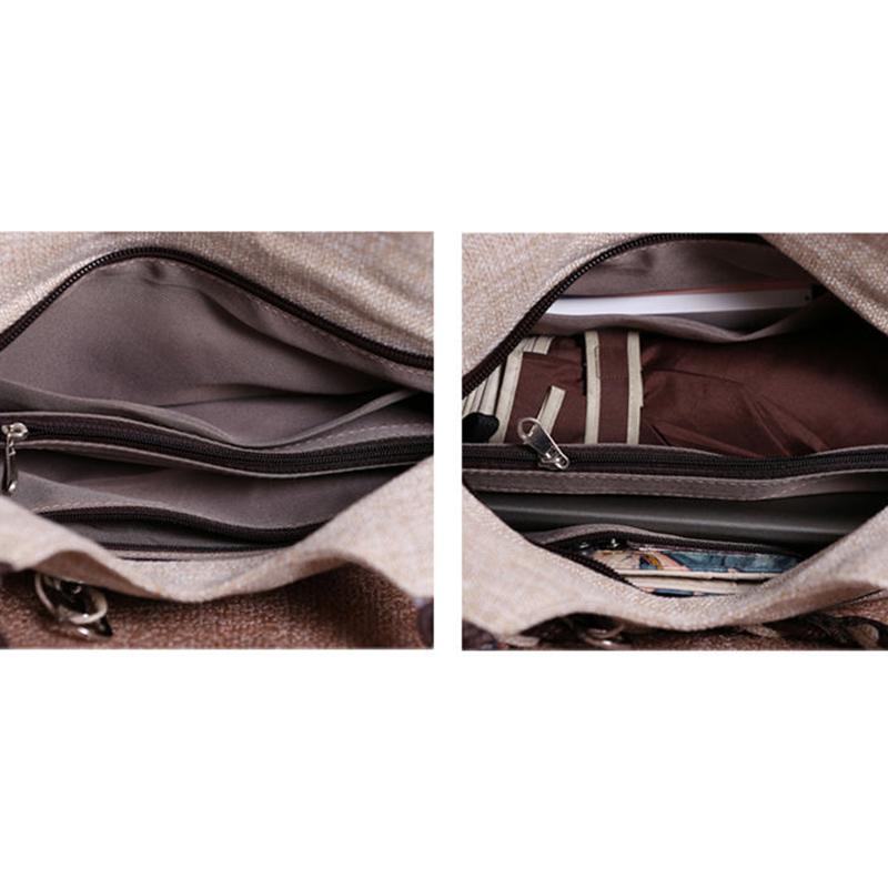 Yogodlns Модная женская сумка-тоут с цветочным принтом в национальном стиле, льняная сумка среднего возраста с верхней ручкой, дорожная женская сумка