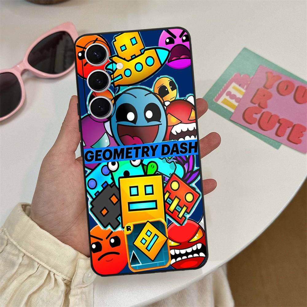 Чехол для телефона Game Geometry Dash Для Samsung S 24 Fe 25 Ultra Plus 20 Lite 21 30 22 23 24 22 Ultra 5G Fundas
