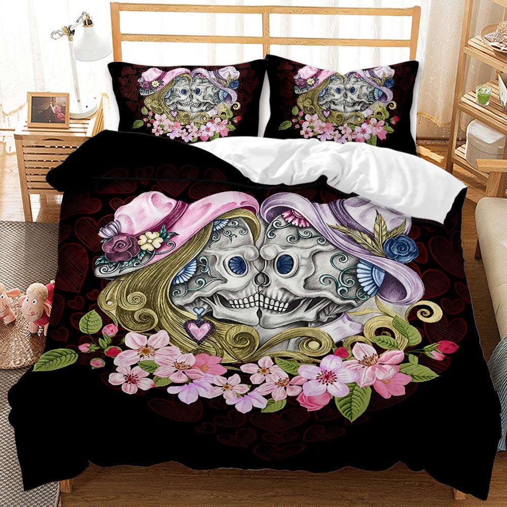Sexy Beauty Skeleton Girl Bedding Set 3d Duvet Cover Polyester Comforter Cover Twin Queen King Single Size Luxury Fashion Gift
