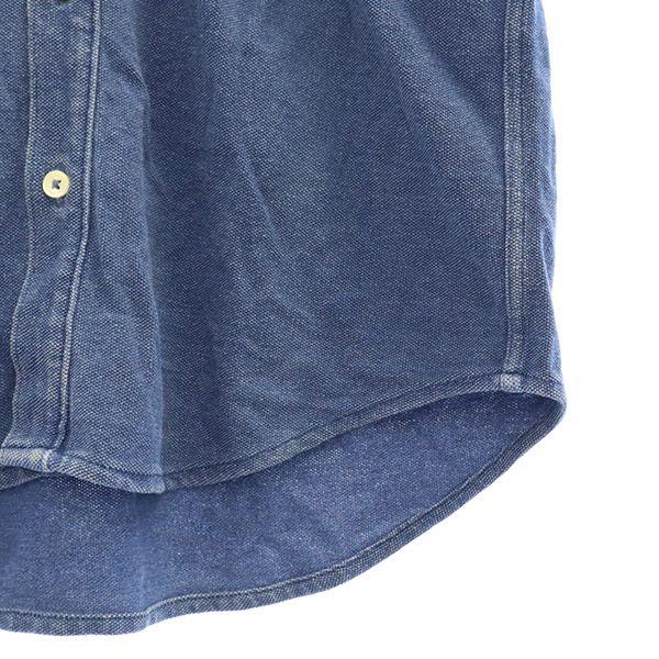 Lacoste Патч с логотипом Рубашка с длинным рукавом на пуговицах S синяя Мужская Б/У