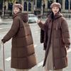 Long Parkas Korean Style Fashion Thickened Warm Knee-length Womens Long Winter Parka Women Cotton Jacket