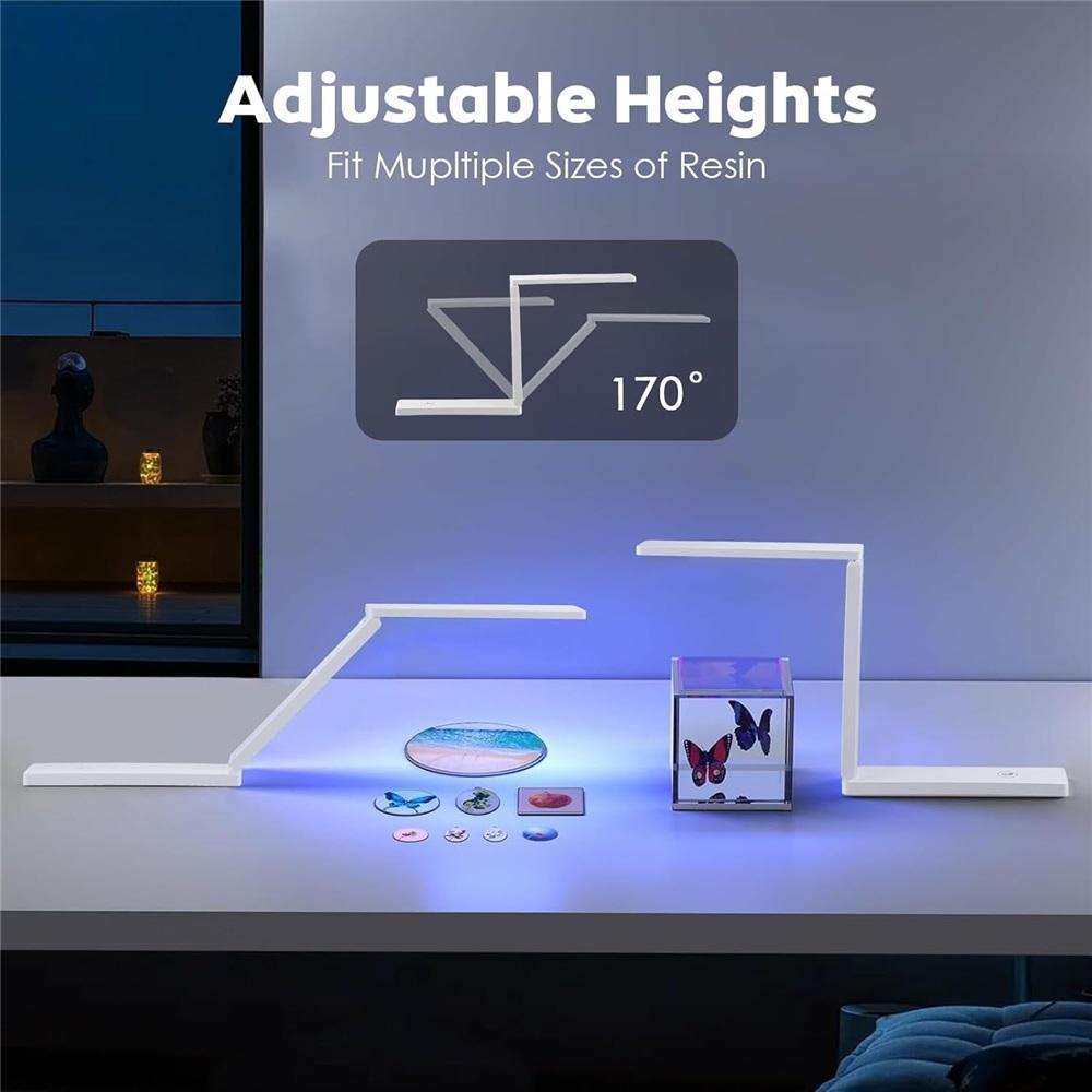 Ultraviolet resin curing lamp, wireless rechargeable ultraviolet resin lamp, foldable black light ultraviolet LED lamp