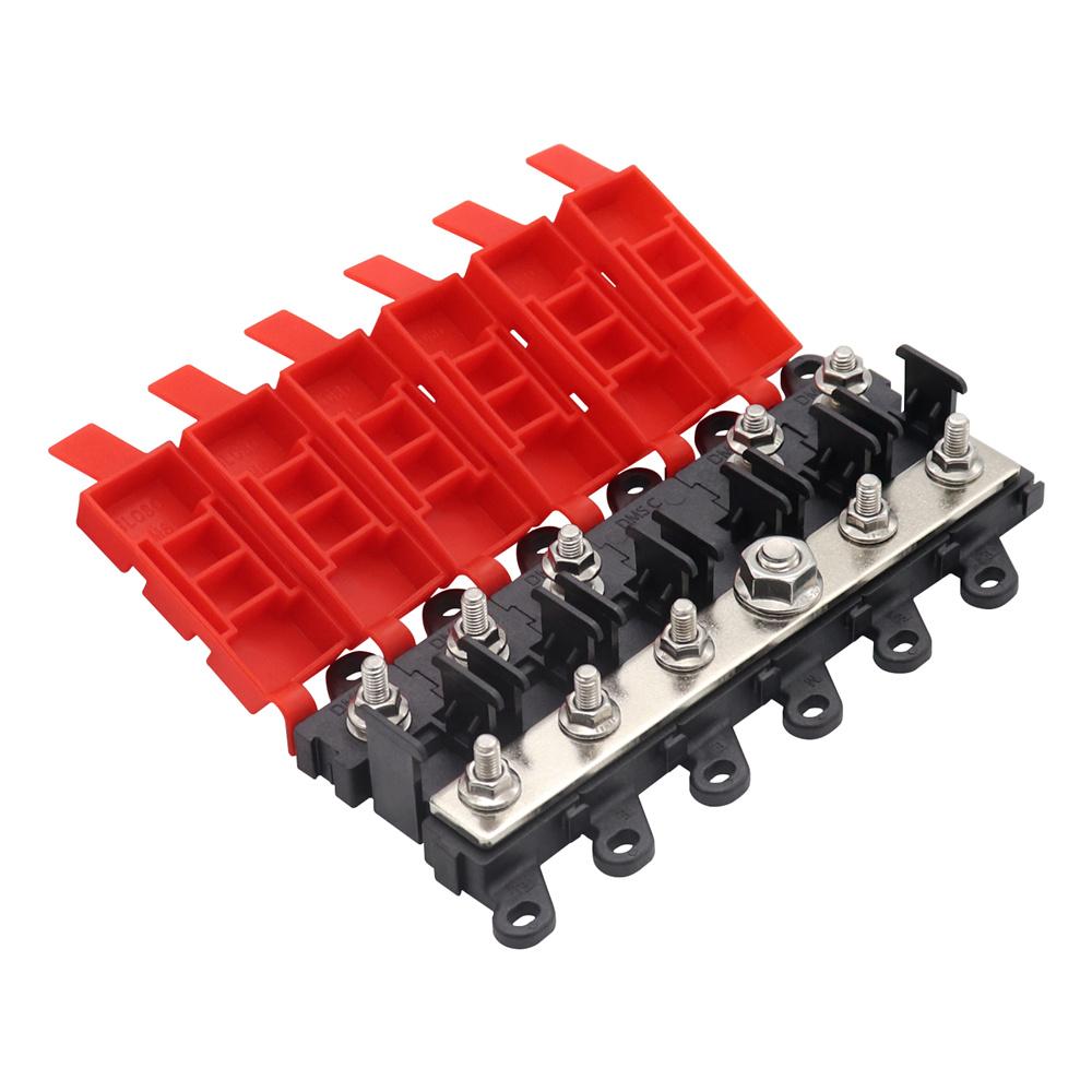 Распределительный блок 1 вход 5 выходов 5-позиционный держатель предохранителей с предохранителями 30A 60A 100A