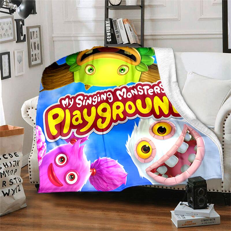 1pc Blanket My Singing Monsters1 Print Design, Lightweight Blanket for Sofa, Bed- Soft &Warm, Gift for All Seasons like Christmas, Halloween