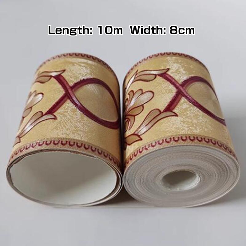 10 метров золотая роскошная ПВХ 3D водонепроницаемая плитка наклейки линия талии обои гостиная настенные бордюры наклейки 8 см плинтус линия