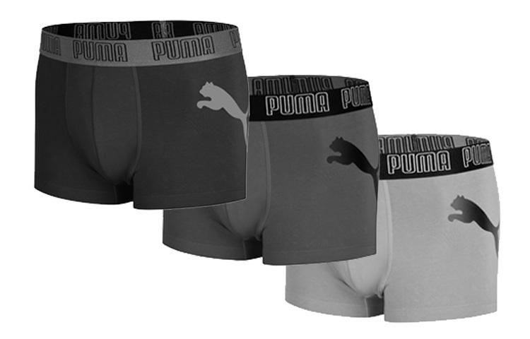 Puma Подарочная коробка с нижним бельем для мужчин, 3 шт., Черный/Темно-серый/Светло-серый 701220208-03