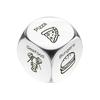 Date Idea Decider Dice Portable Stainless Steel Adults Couple Decision Dice 6 Sides Food Takeaway Decision Dice Girlfriend Boyfriend Gift