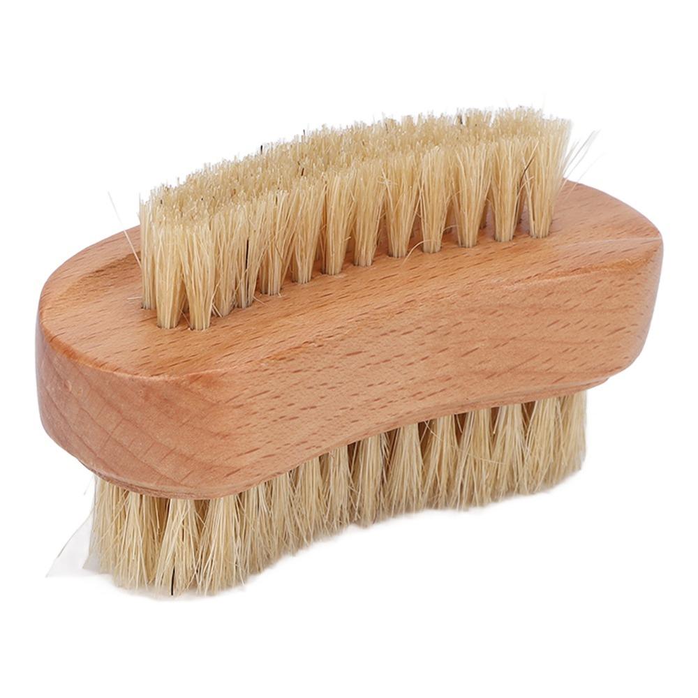 Dual-Sided Wide & Narrow Bristle Cuticle Cleaning Brush Daily Hand And Foot Nail Care