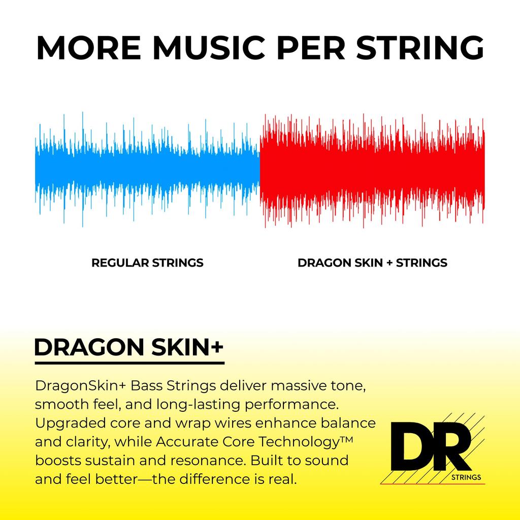 Струны для электрогитары DR Strings с обмоткой Quantum Nickel Wound DRAGON (ДР) 7-струнные струны, SKIN+ DEQ-7/9