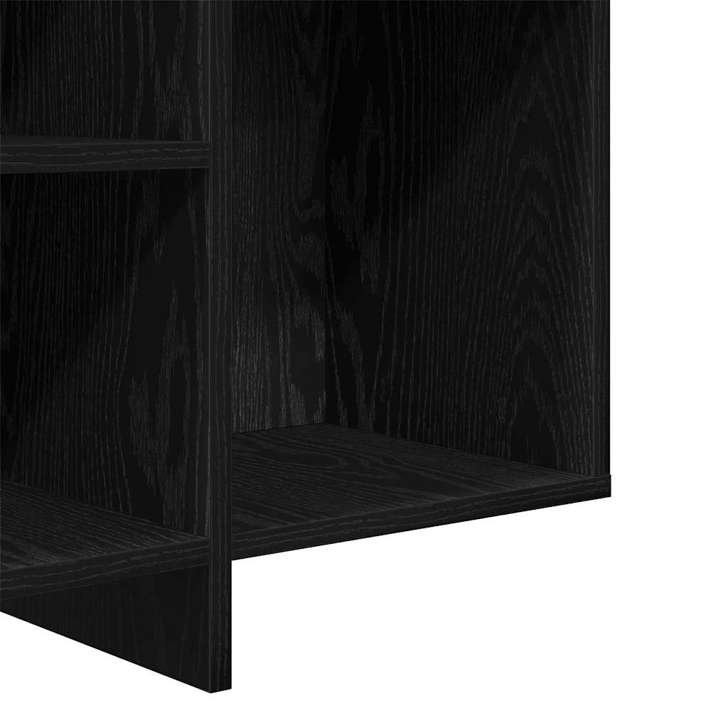 Sideboard Black Oak Effect 120 x 30 x 75 cm Engineered Wood
