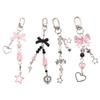 Black/Pink Keyring Pendant Bow Knot Phone Charm New Butterfly Knot Keyring Phone