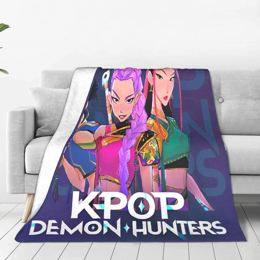 K-pop Охотники на демонов Аниме Одеяла Качество Мягкое Теплое Плед Осень Дети Домашний декор Графическое Покрывало