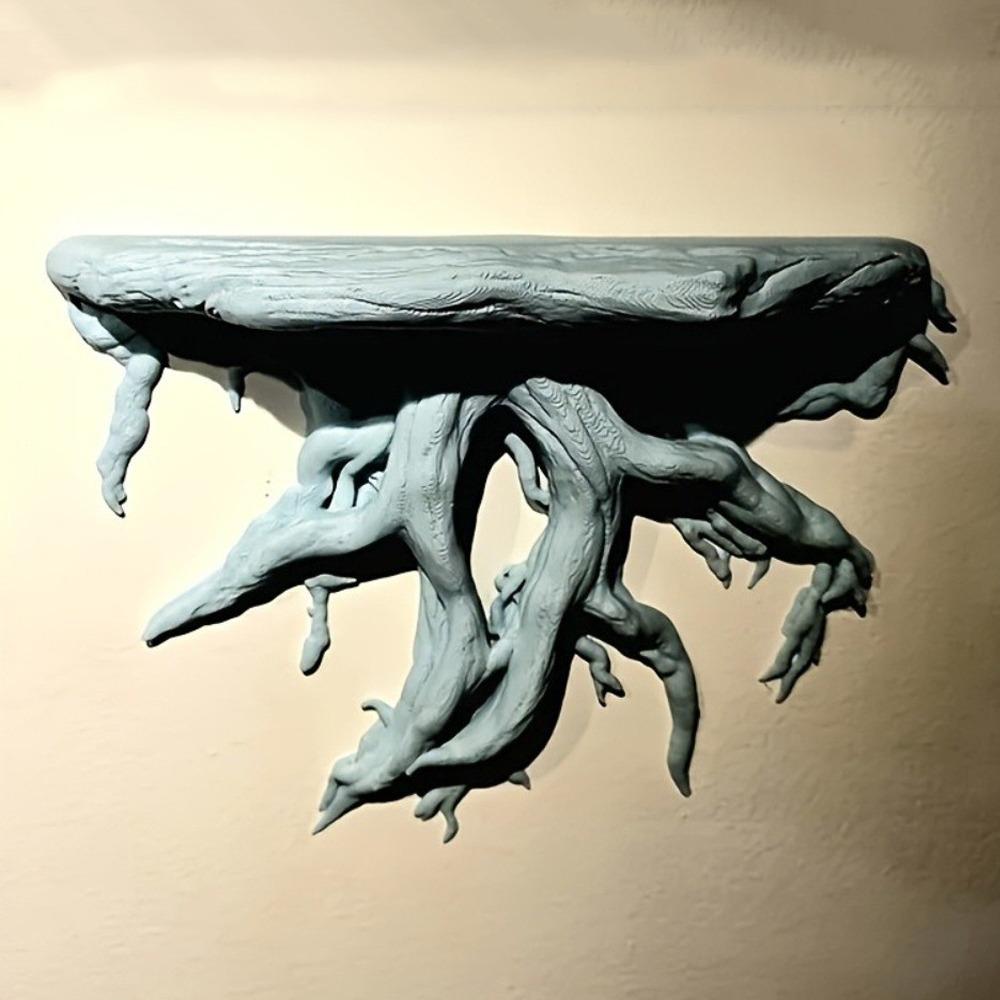 Plastic Driftwood Wall Floating Shelf 3D Printed Storage Stand Bedroom Decor