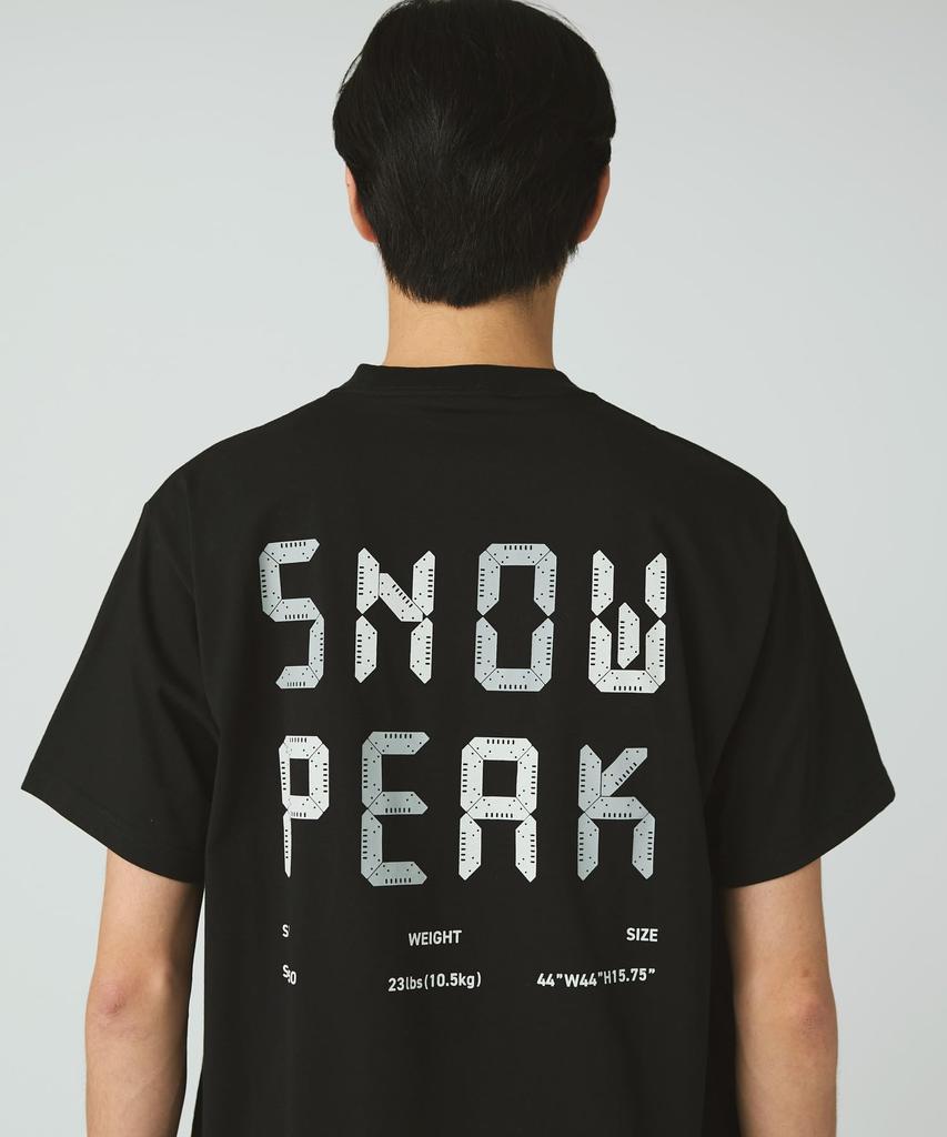 Snow Peak Jikaro Firering Table Short Sleeve for Men and Size L T-Shirt TS-25AU004 T-Shirt Women, Black,