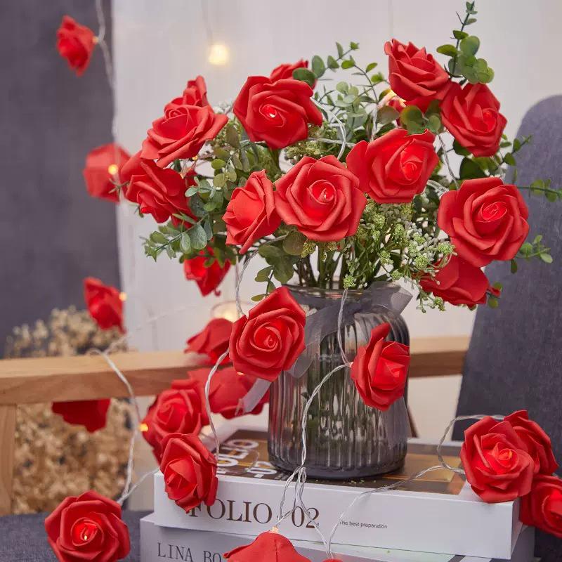 Светодиодные гирлянды в виде роз - Украшение для спальни и реквизит для предложения руки и сердца