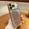 Подходит для Apple 17 ProMax Блестящий Павлин Мобильный Чехол Стразы iPhone 16 Новый Высококлассный Сенсорный 15 Защитный Чехол