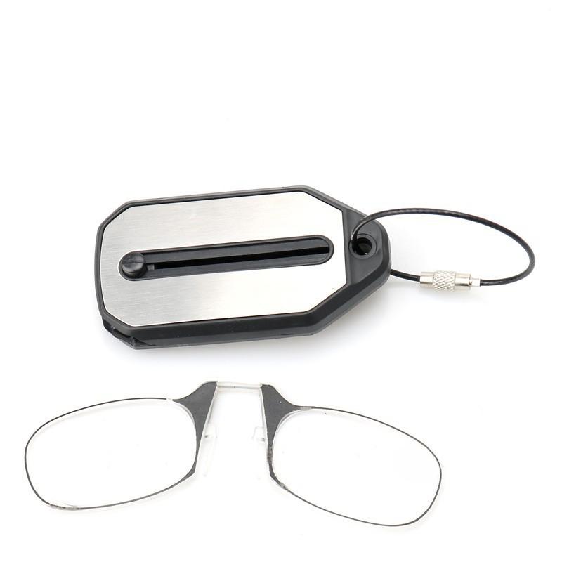 Nose Clip-on Reading Glasses Folding Legless Ultralight Keychain Glasses Men Women Mini Portable Presbyopic Glasses