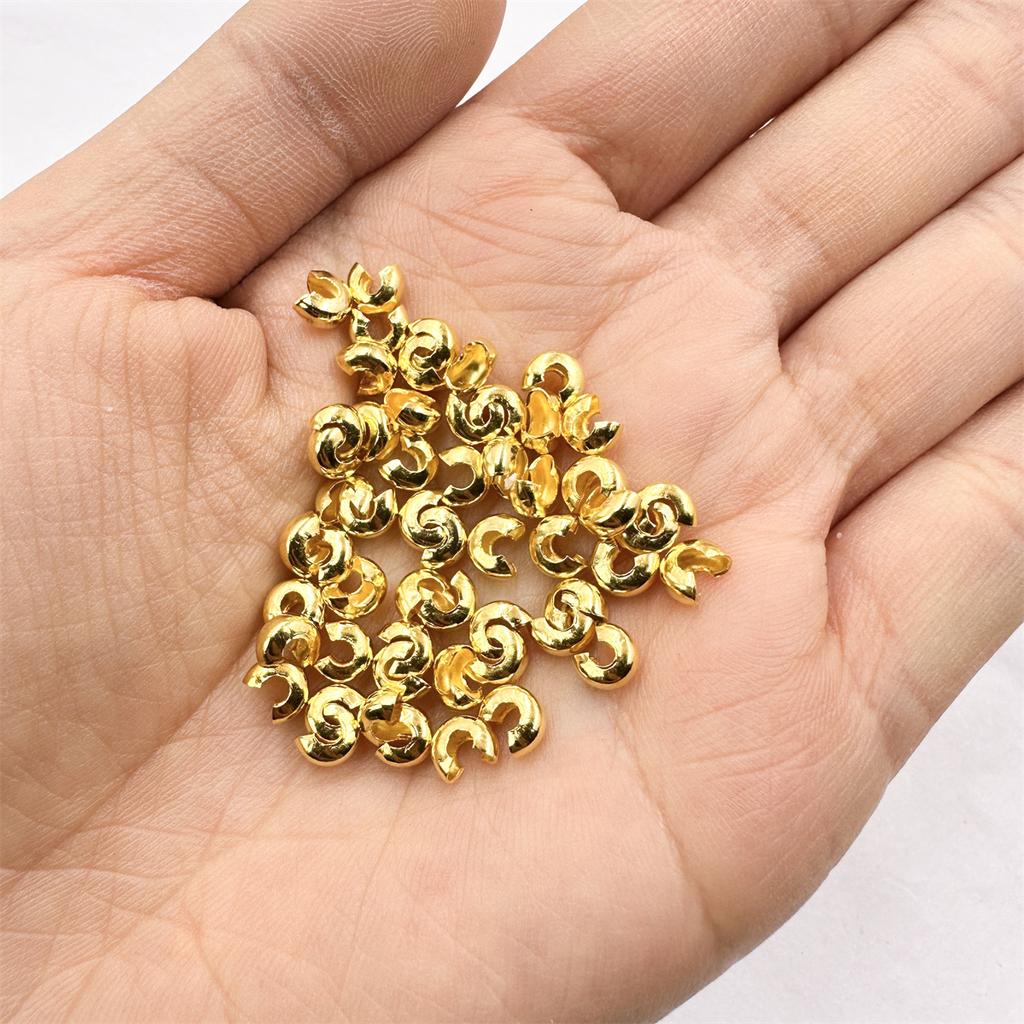 Концевая застежка 3/4/5 мм, ручная работа, C-застежка, позиционирующая бусина для браслета, материал «сделай сам», золото, серебряная застежка для сумки, застежка в форме полумесяца, аксессуары в форме полумесяца