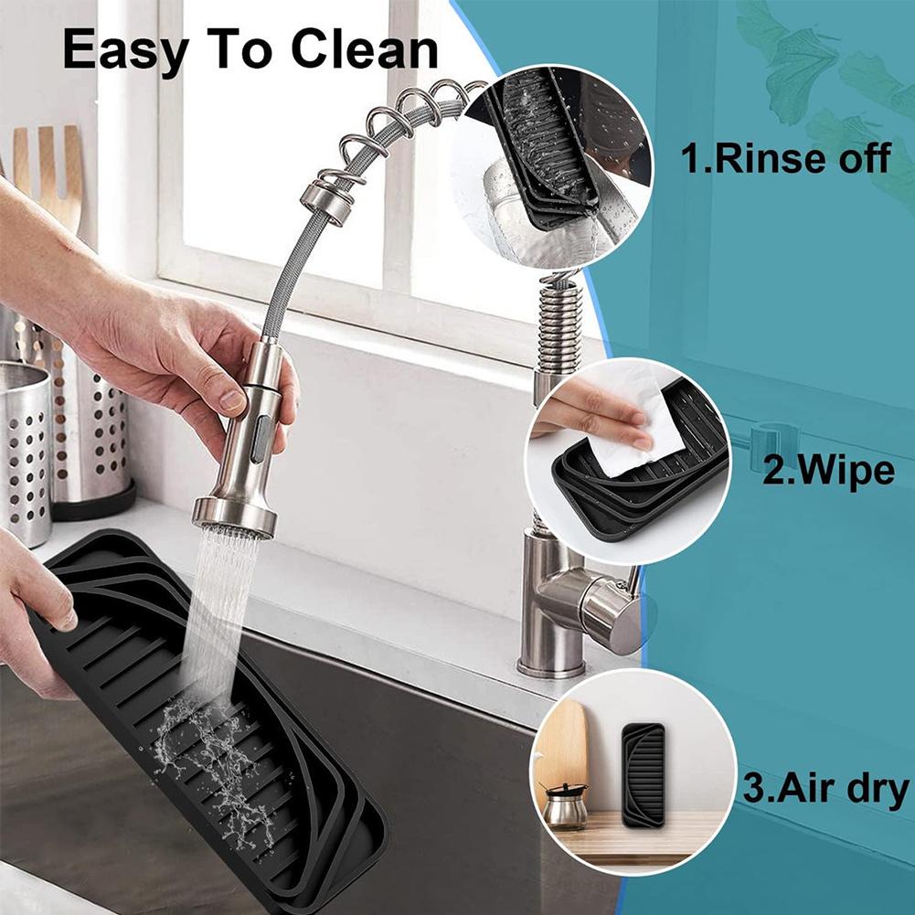 1Pc Silicone Refrigerator Drip Catcher Tray - Water Dispenser Drip Tray & Ice Protector Pan With Raised Ridges For Efficient Dra