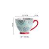 Nordic Hand-painted Ceramic Breakfast Mug Creative Personality Trend Large Capacity Coffee Oatmeal Mug Milk Cup