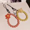 1Pc Colorful Flower Beaded Mobile Phone Charm Strap Chain Lanyard Women Girl Jewelry Phone Holder Beads Pendant