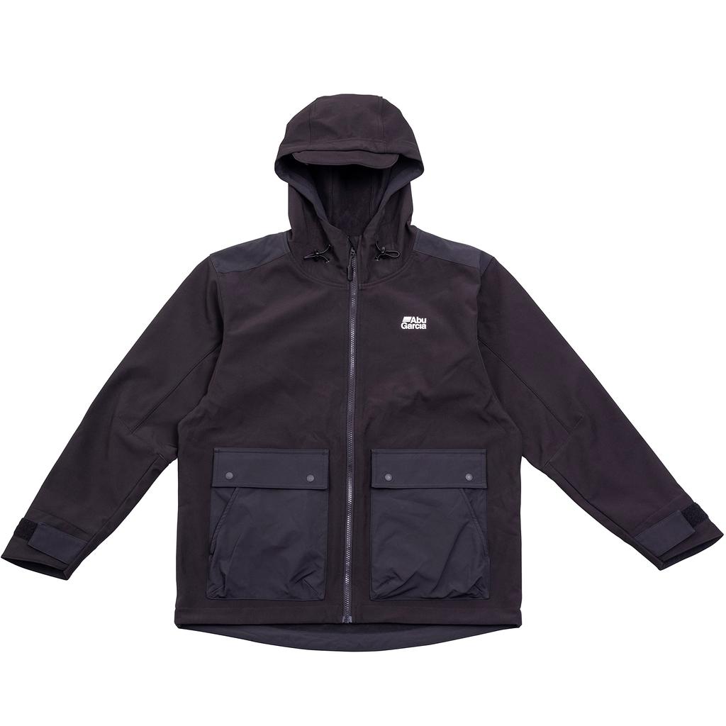 AbuGarcia Windproof Softshell Jacket, Black, Size XL