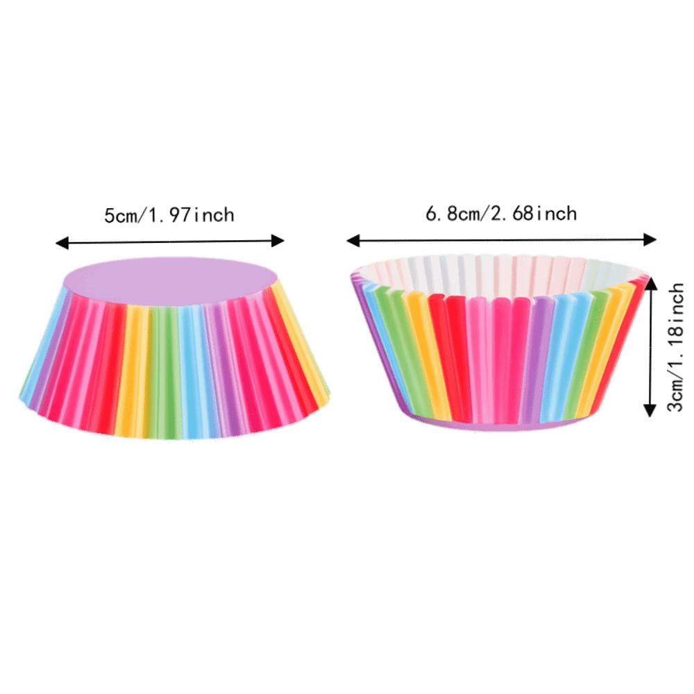 Greaseproof Colorful Cupcake Liners Paper Greaseproof Baking Cups Nonstick Cake Molds Cake Baking