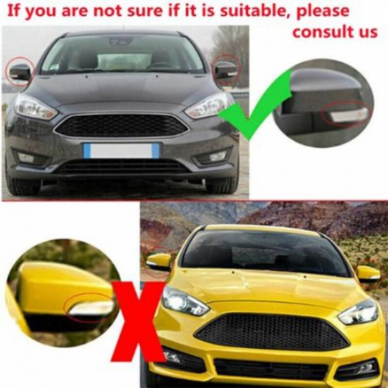 Накладки на зеркала заднего вида с карбоновым рисунком ABS для Ford Focus MK3 2012-18