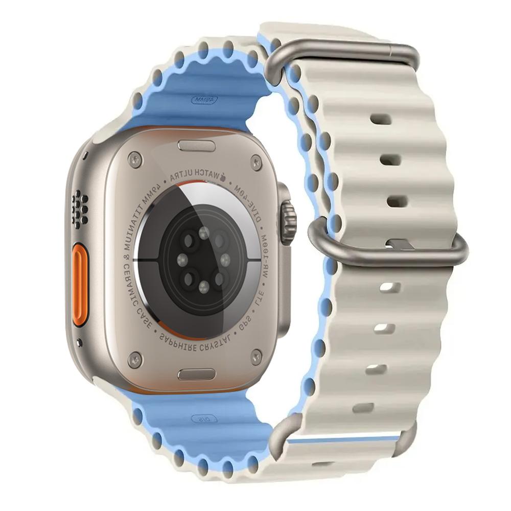 Ocean Strap for apple watch Band 49mm 44mm 40mm 45mm 41mm 46mm silicone bracelet correa iWatch series 7 6 5 3 se 8 9 10 ultra 2