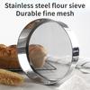 Baking Tools Stainless Steel Flour Sieve Round 40-Mesh Fine Flour Sieve for Making Bread and Snacks Essential Made In China
