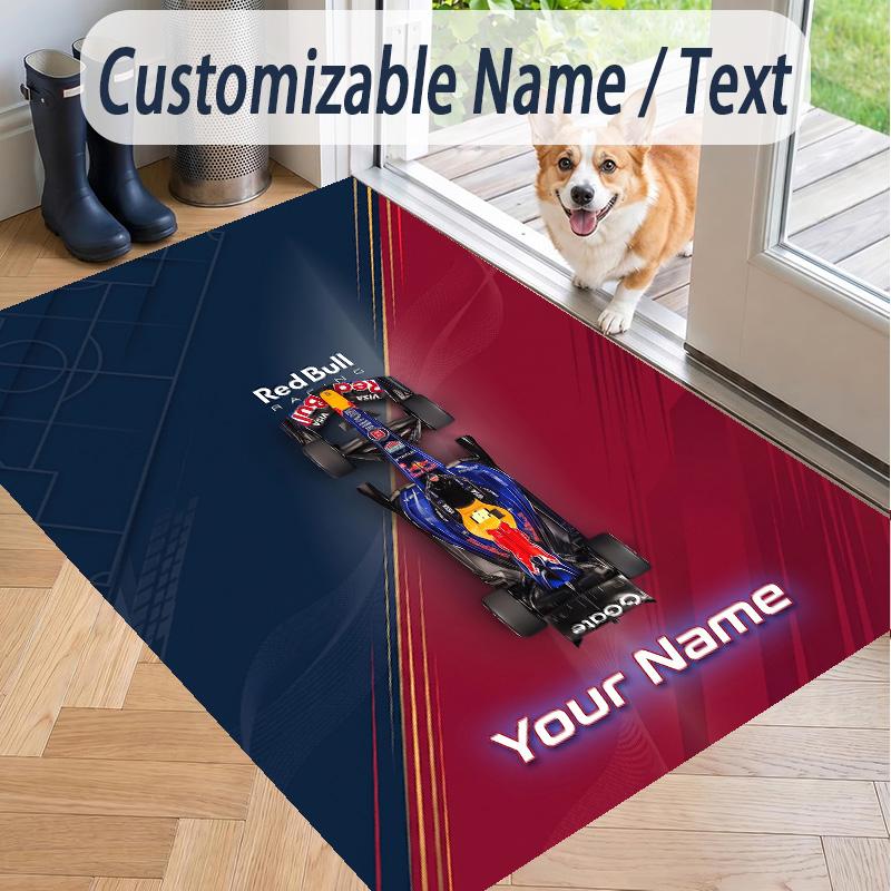 Ковер с индивидуальной печатью Red Bull Racing Нескользящий напольный ковер для декора домашней комнаты
