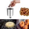 Stainless Steel Kitchen Pastry Donut Maker Baking Utensils Homemade Medu Vada Donut Maker Dispenser Dessert Baking Tools