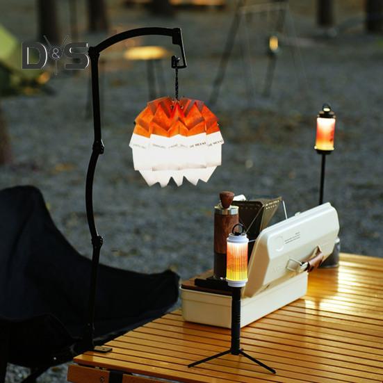 Абажур из сосновой шишки с регулируемой веревкой, складной, водонепроницаемый, для кемпинга, с кнопкой, подвесной фонарь, украшение