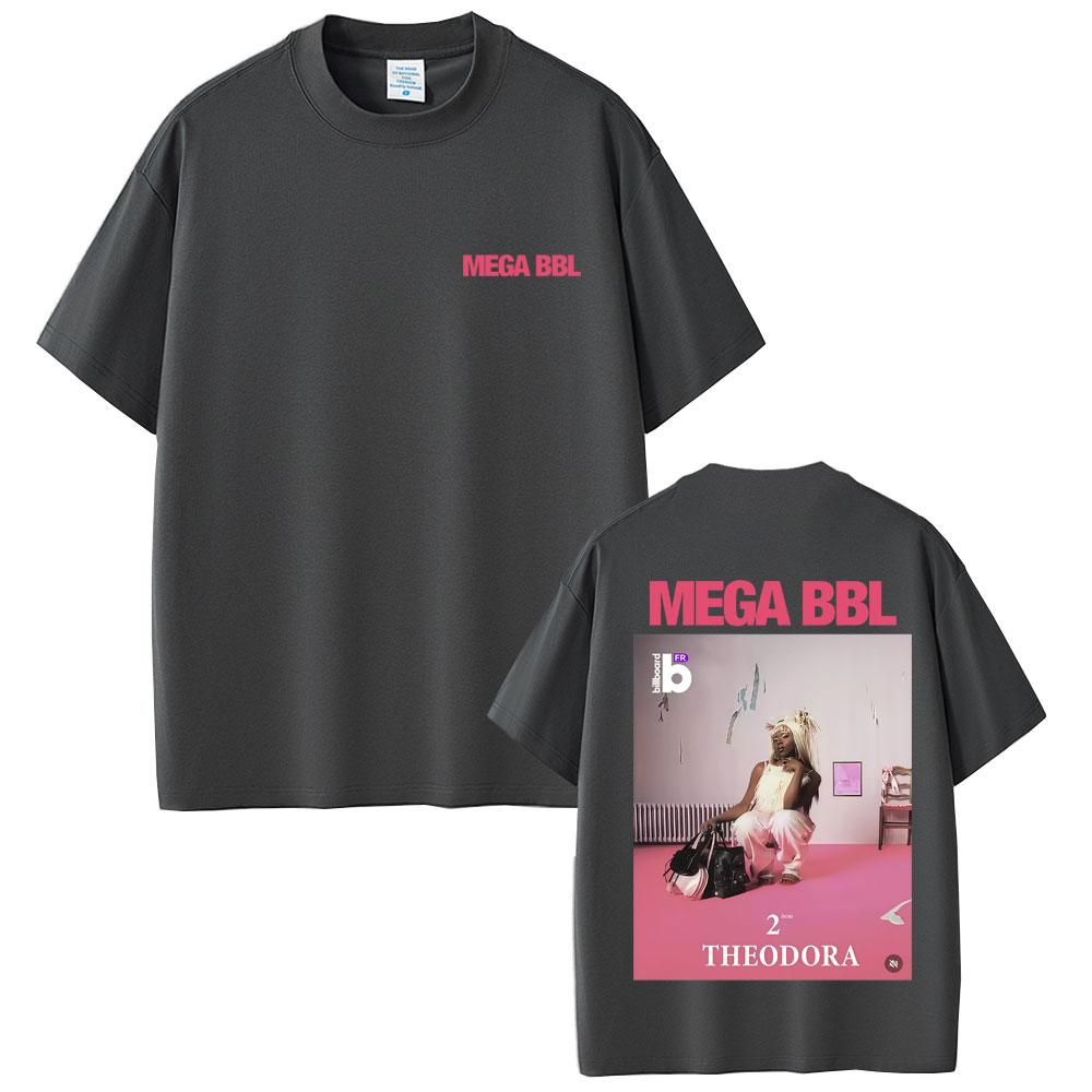 Rapper Theodora Mega Bbl Album Graphic Tshirt Men Women Hip Hop Fashion Pop Music T Shirts Unisex Casual Vintage Cotton Tshirt