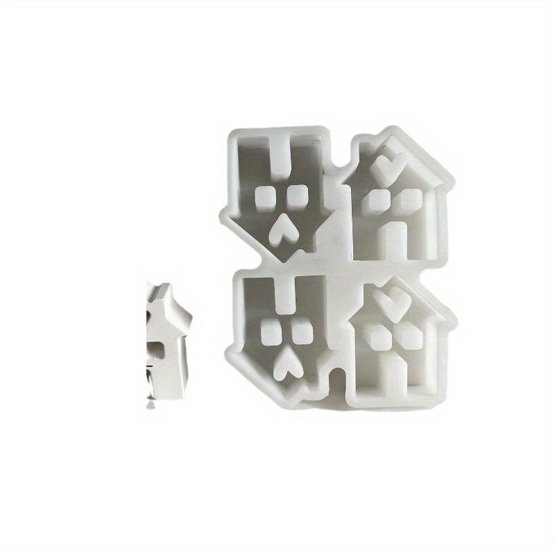 Украшения для дома Love House, вставная силиконовая форма, 4 ровных формы для камина, маленькие формы для дома, гипсовая форма для торта, украшение стола Love House