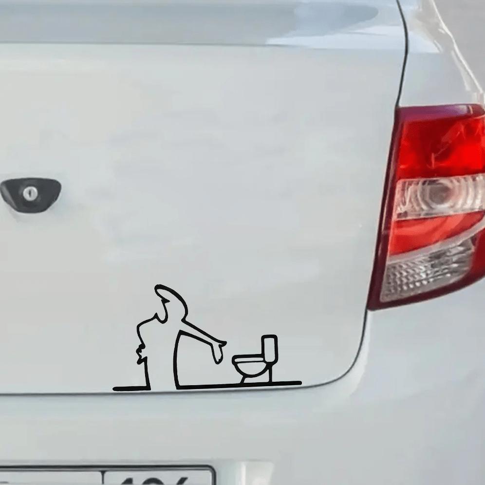 Туалетные Знаки 2D Плоский Металлический Знак для Ванной La Linea Минималистичный Линейный Арт Наклейка на Автомобиль Самоклеящийся WC Туалет Железное Искусство Угловое Украшение